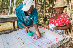 artesanía de papel antemoro en Madagascar