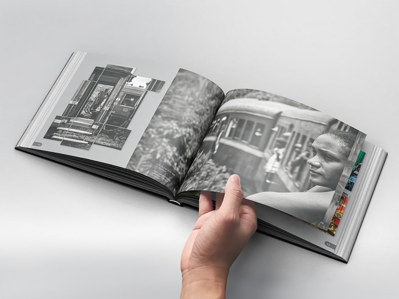 Madagascar el libro de fotografías, libro abierto en tren FCE